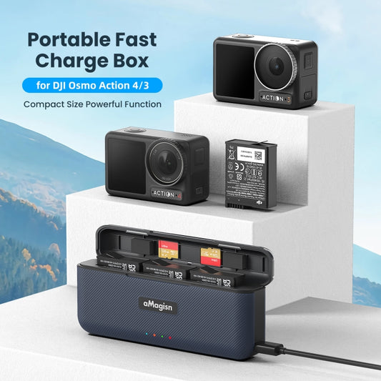 Para DJI Action 4/3 aMagisn caja de carga rá...