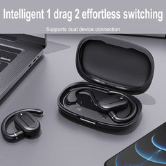 Auriculares Bluetooth tipo suspensión con contenedor de carga