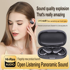Auriculares Bluetooth tipo suspensión con contenedor de carga