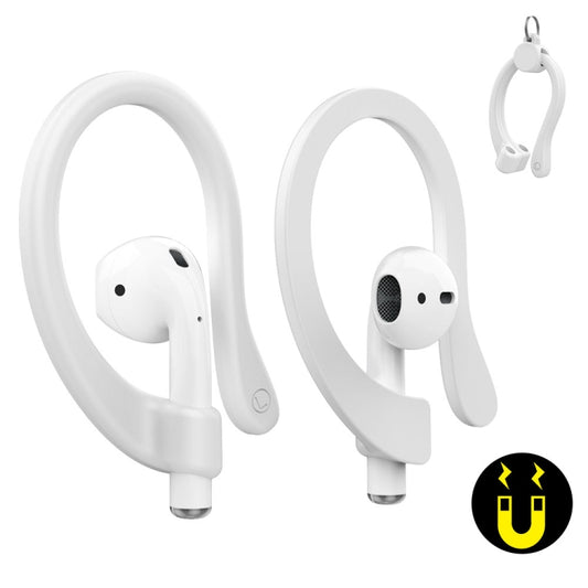 1 par de auriculares con ganchos magnéticos de silicona para AirPods