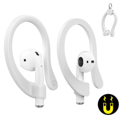 1 par de auriculares con ganchos magnéticos de silicona para AirPods