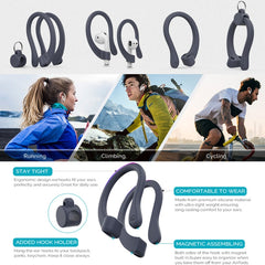 1 par de auriculares con ganchos magnéticos de silicona para AirPods