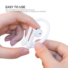 1 par de auriculares con ganchos magnéticos de silicona para AirPods