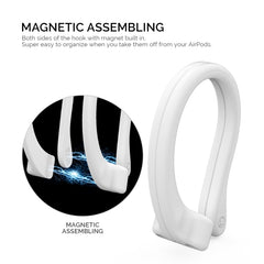 1 par de auriculares con ganchos magnéticos de silicona para AirPods