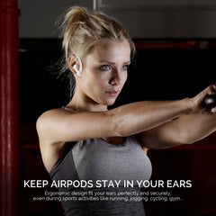 1 par de auriculares con ganchos magnéticos de silicona para AirPods