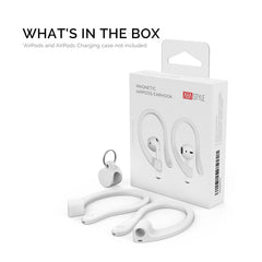 1 par de auriculares con ganchos magnéticos de silicona para AirPods