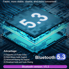 Receptor y transmisor de audio Bluetooth 5.3...