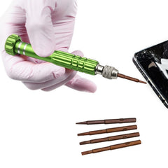 Herramientas de reparación de teléfonos celulares con destornillador