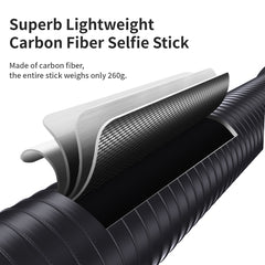 Palo selfie invisible de fibra de carbono aMagisn 3m