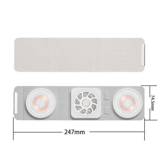 Cargador inalámbrico portátil plegable 3 en 1 Magsafe con carga rápida