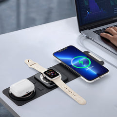 Cargador inalámbrico portátil plegable 3 en 1 Magsafe con carga rápida