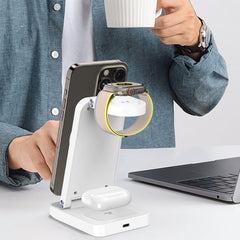 Cargador inalámbrico plegable magnético 3 en 1 S90-3