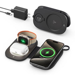 Cargador inalámbrico magnético plegable 3 en 1 T5