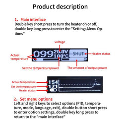 Placa calefactora de doble capa con control de temperatura LCD