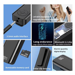 Receptor y transmisor de audio Bluetooth 5.3 con clip MX-M06