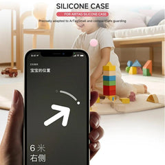 Funda de silicona con pasadores de seguridad para rastreador GPS AirTag