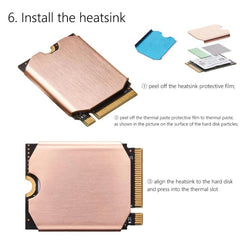 Disipador de calor de cobre para SSD de cons...
