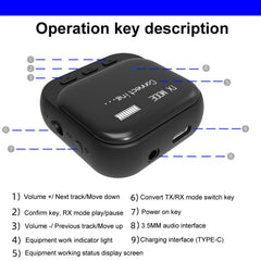 Adaptador TR82 Bluetooth 5.2 para transmisión y recepción 2 en 1