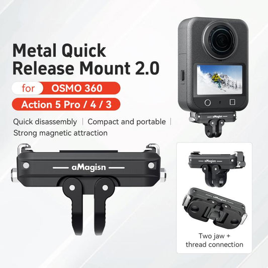 For DJI Osmo 360/Action 5 Pro/4 Magnetic Quick Release Mount