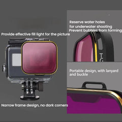 For GoPro 5/6 PGYTECH Snorkeling Filter Waterproof Case