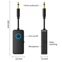 Adaptador de audio Bluetooth 5.4 2 en 1, tra...