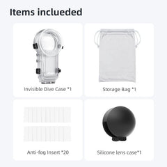 Estuche de buceo aMagisn para Insta360 X5 de 60 m/196 pies