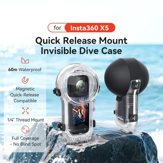 Estuche de buceo aMagisn para Insta360 X5 de 60 m/196 pies
