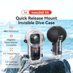 Estuche de buceo aMagisn para Insta360 X5 de 60 m/196 pies