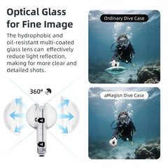Estuche de buceo aMagisn para Insta360 X5 de 60 m/196 pies