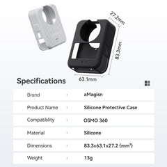 Juego de fundas de silicona aMagisn para la cámara DJI Osmo 360