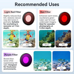 Lente de filtro de buceo para DJI Osmo Action 5 Pro / Action 4