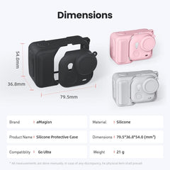 Kit de funda protectora de silicona aMagisn para Insta360 Go Ultra