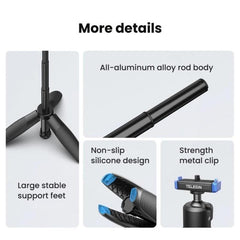 Trípode de liberación rápida TELESIN de 17-40 cm para GoPro HERO13 Black