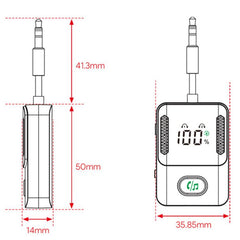 Receptor-transmisor Bluetooth para coche con doble micrófono BR16
