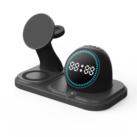 Altavoz Bluetooth con reloj de cuenta regresiva y carga inalámbrica 6 en 1