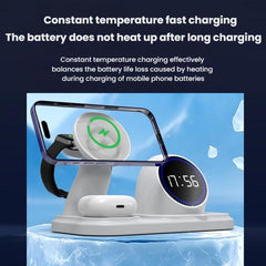 Altavoz Bluetooth con reloj de cuenta regresiva y carga inalámbrica 6 en 1