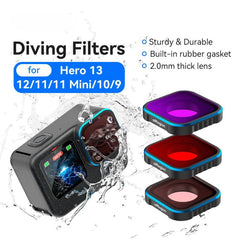 Filtro de buceo aMagisn para GoPro HERO13 Black /12 Black