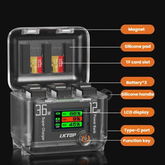 Organizador multifuncional para cargar bater...