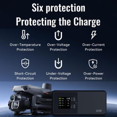 Cargador de 3 canales LKTOP UC342 de 200 W p...