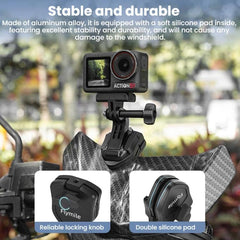 Soporte para cámara de parabrisas de motocicleta Flymile para DJI / GoPro