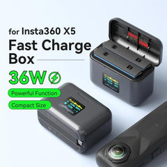 Estuche de carga rápida aMagisn para Insta360 X5