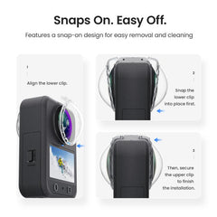 Protector de lente antivaho con clip para DJI Osmo 360