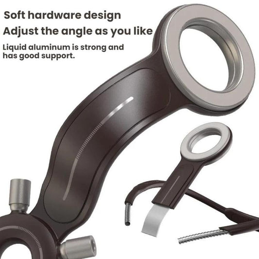Soporte magnético para teléfono tipo collar para selfies con banda para el cuello, ideal para transmisiones en vivo al aire libre.