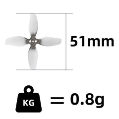 Para DJI Neo 2 RCSTQ 2 pares de hélices espirales de cuatro aspas