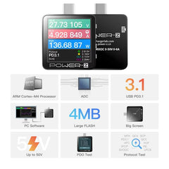 Probador de carga rápida USB-C POWER-Z KM003C