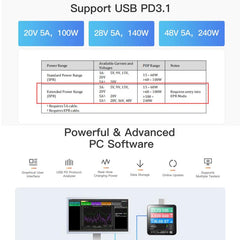 Probador de carga rápida USB-C POWER-Z KM003C