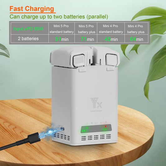 Cargador de batería YX de 65 W para DJI Mini...