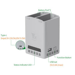 Cargador de batería YX de 65 W para DJI Mini...