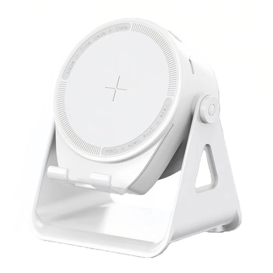 Altavoz inalámbrico con sensor y soporte giratorio para teléfono con luces