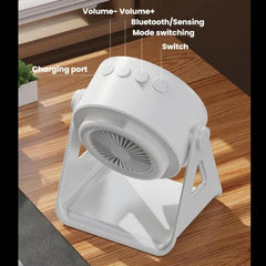 Altavoz inalámbrico con sensor y soporte giratorio para teléfono con luces